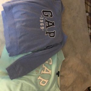two in good condition gap crew neck sweatshirts
